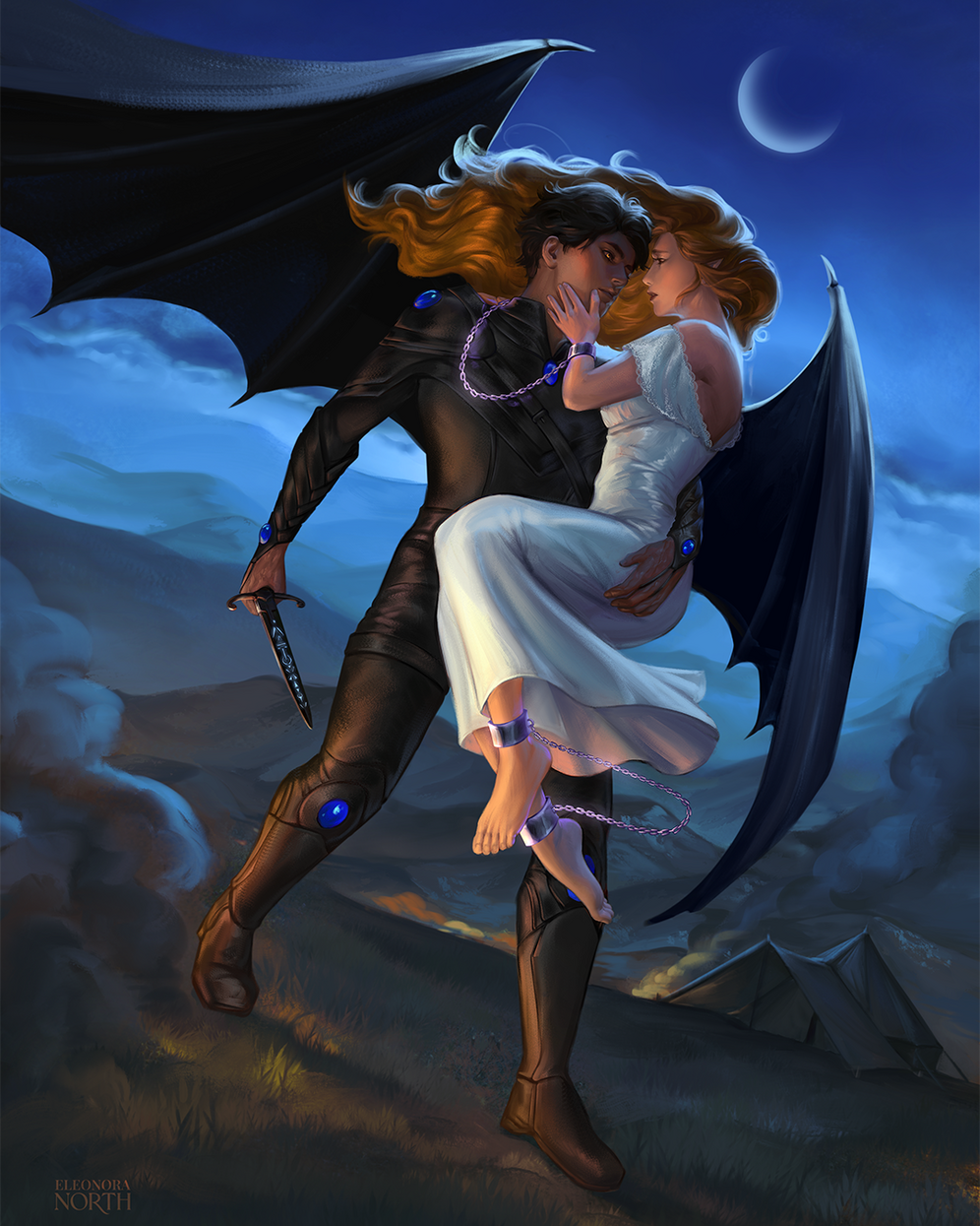 Azriel and Elain, ACOTAR, private commission