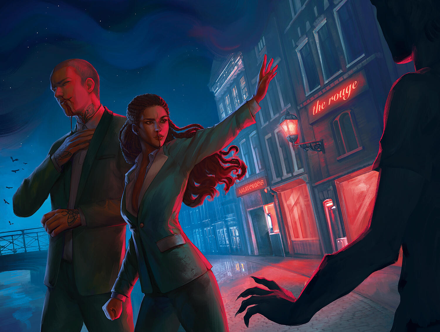 Endpaper for Evernight edition of An Academy for Liars by Alexis Henderson